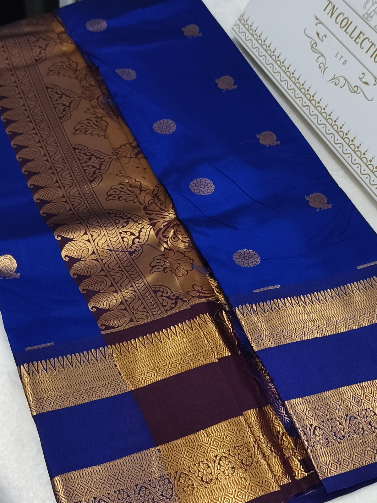 Trendy Semi Soft Silk Saree with contrast blouse and rich pallu