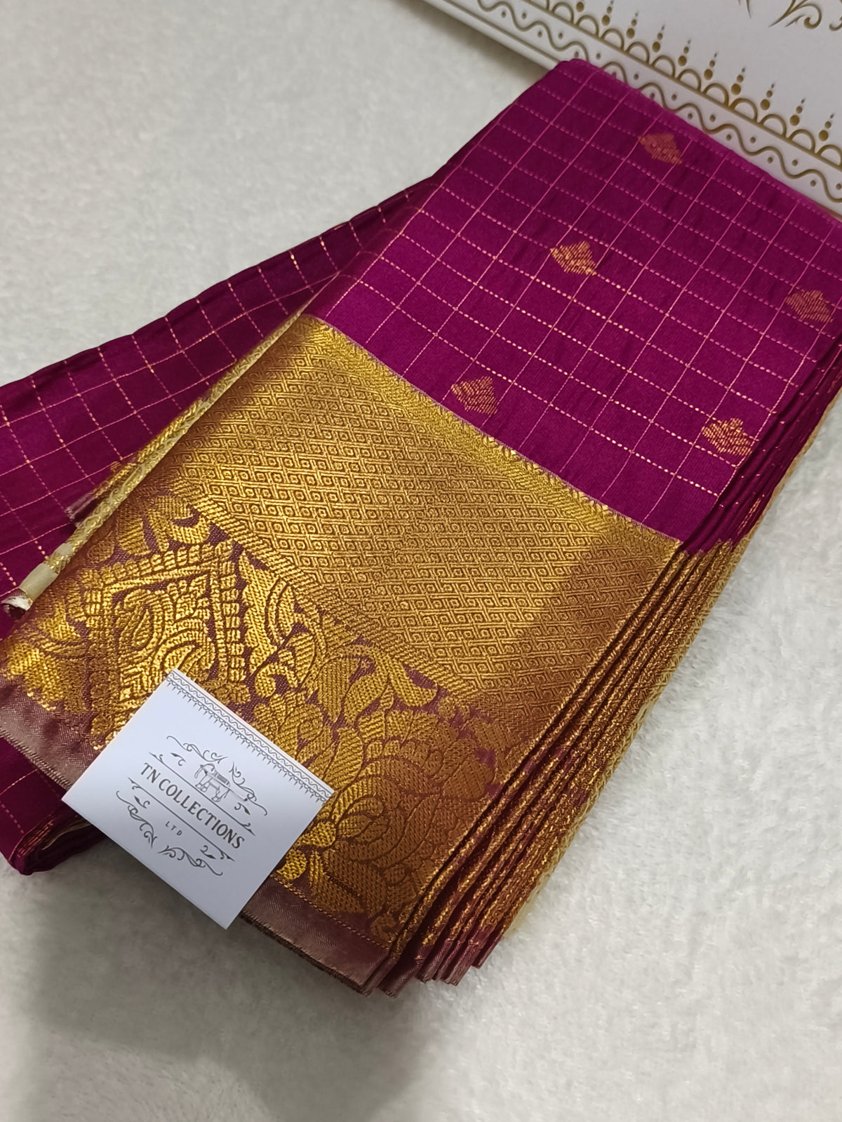 Premium kanchi Checked Semi Silk Saree