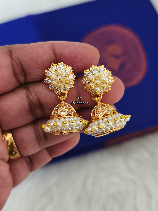 Micro gold plated Pearl JhJimikki Screw type