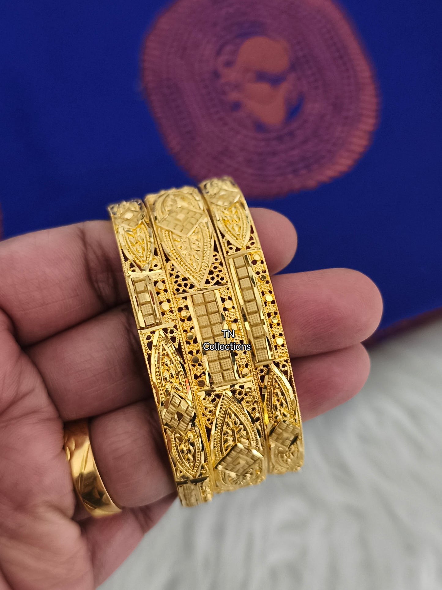One gram gold forming Bangles Set (Size 2.6)