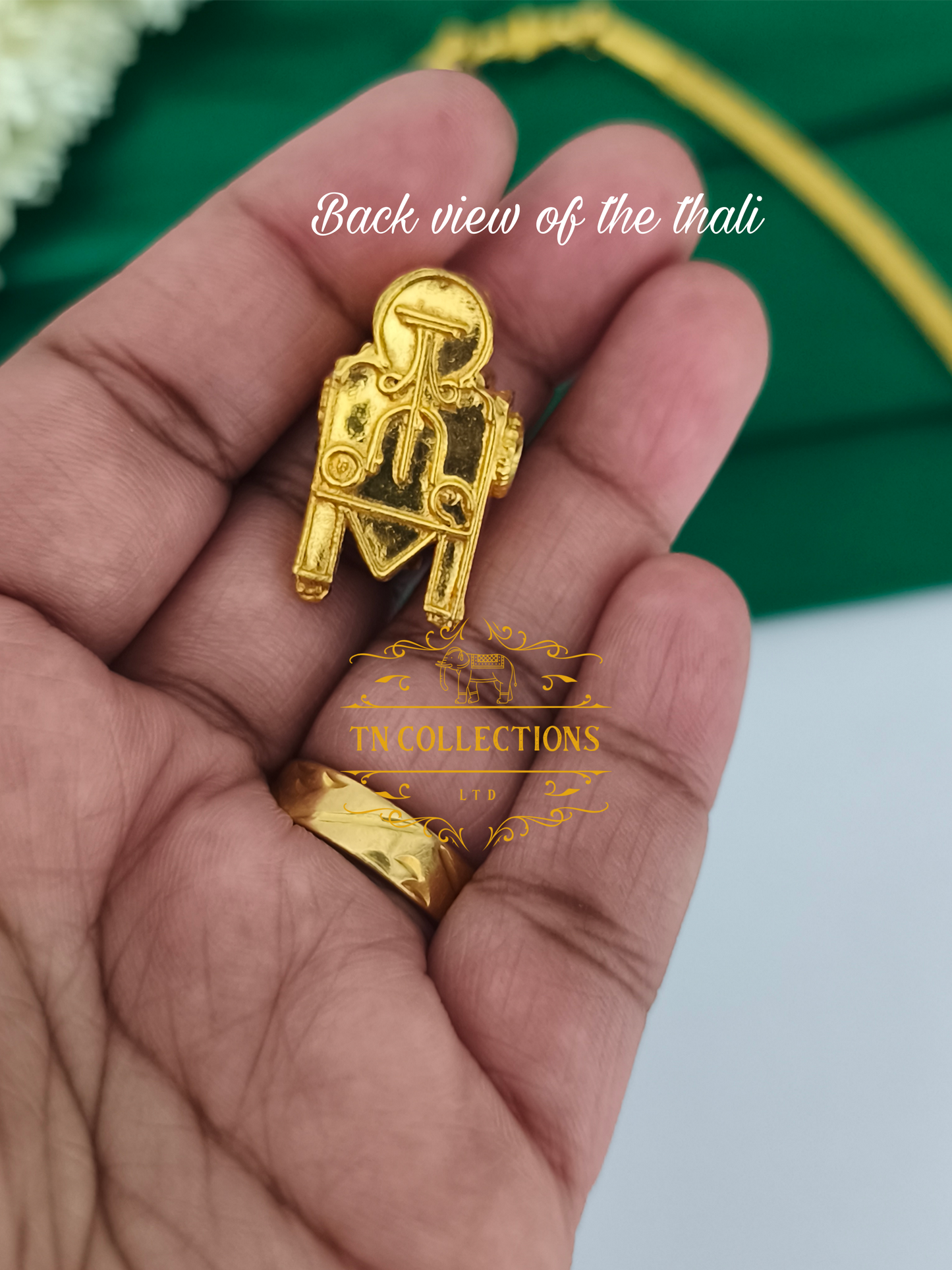 22ct Gold Plated Traditional Hindu Thalikodi with Kombu thali & Coins (9-11 Pawn thickness)