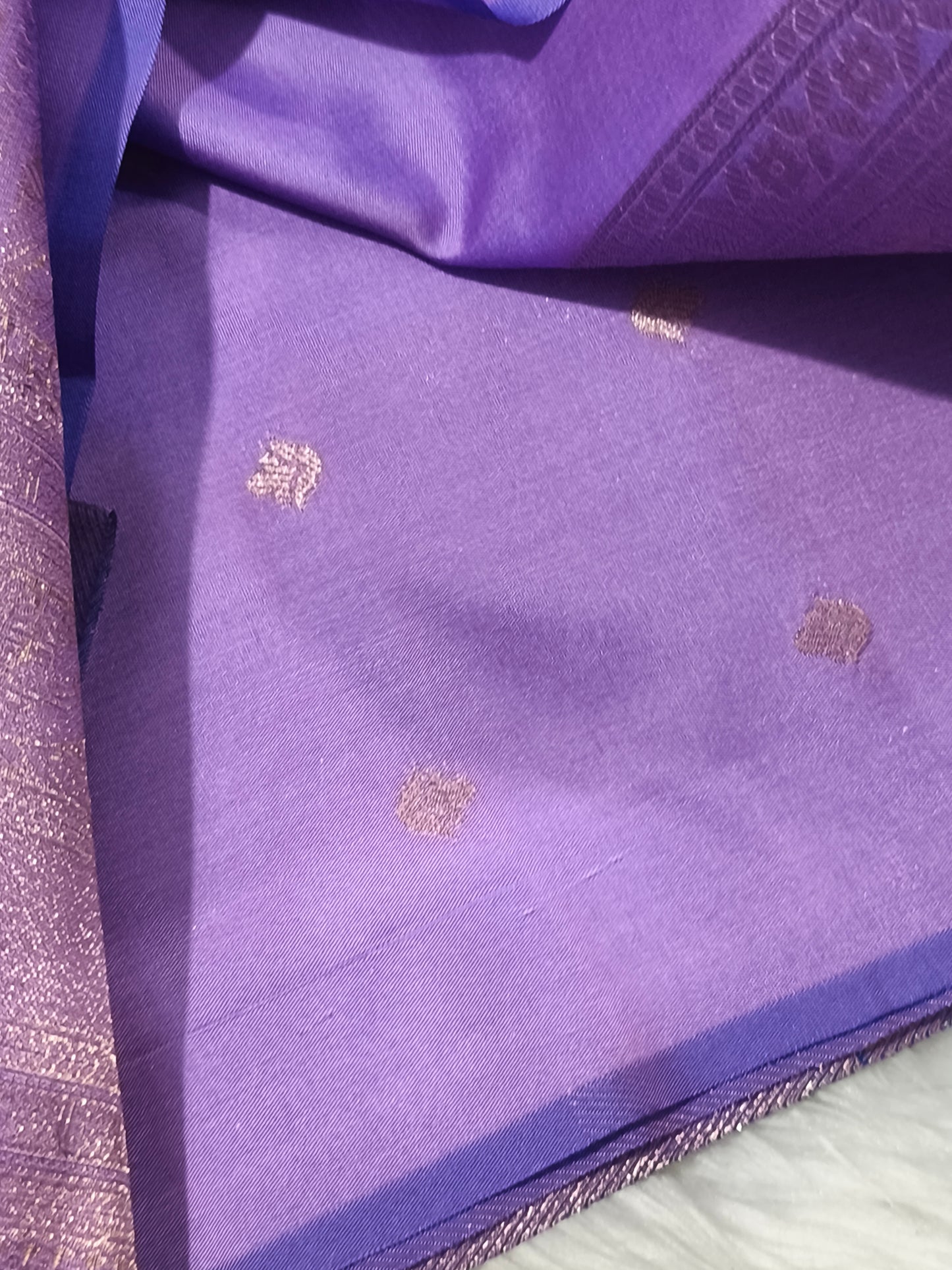 Lavender colour Kanchi Soft Silk Saree