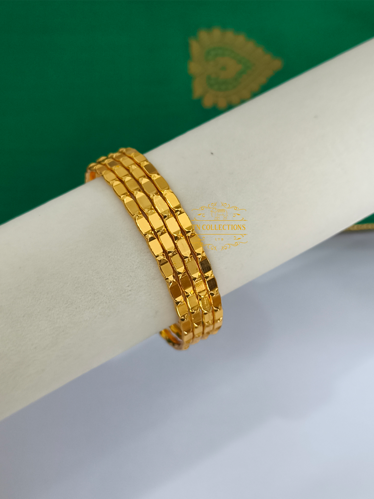 Micro Gold Plated Bombay Bangles Set (Size 2.8)