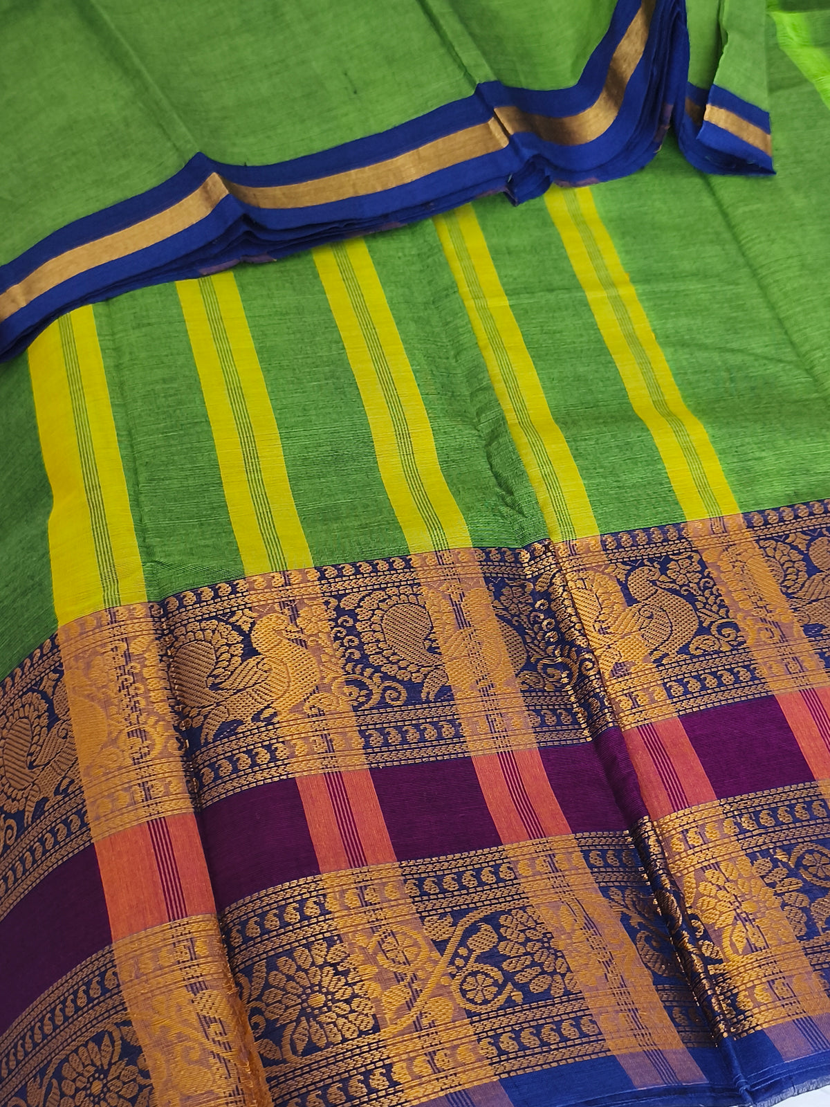 Pure Kanchi Cotton Saree WITHOUT running blouse