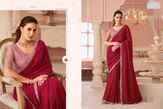 Simple Designer Saree with Unstitched running blouse