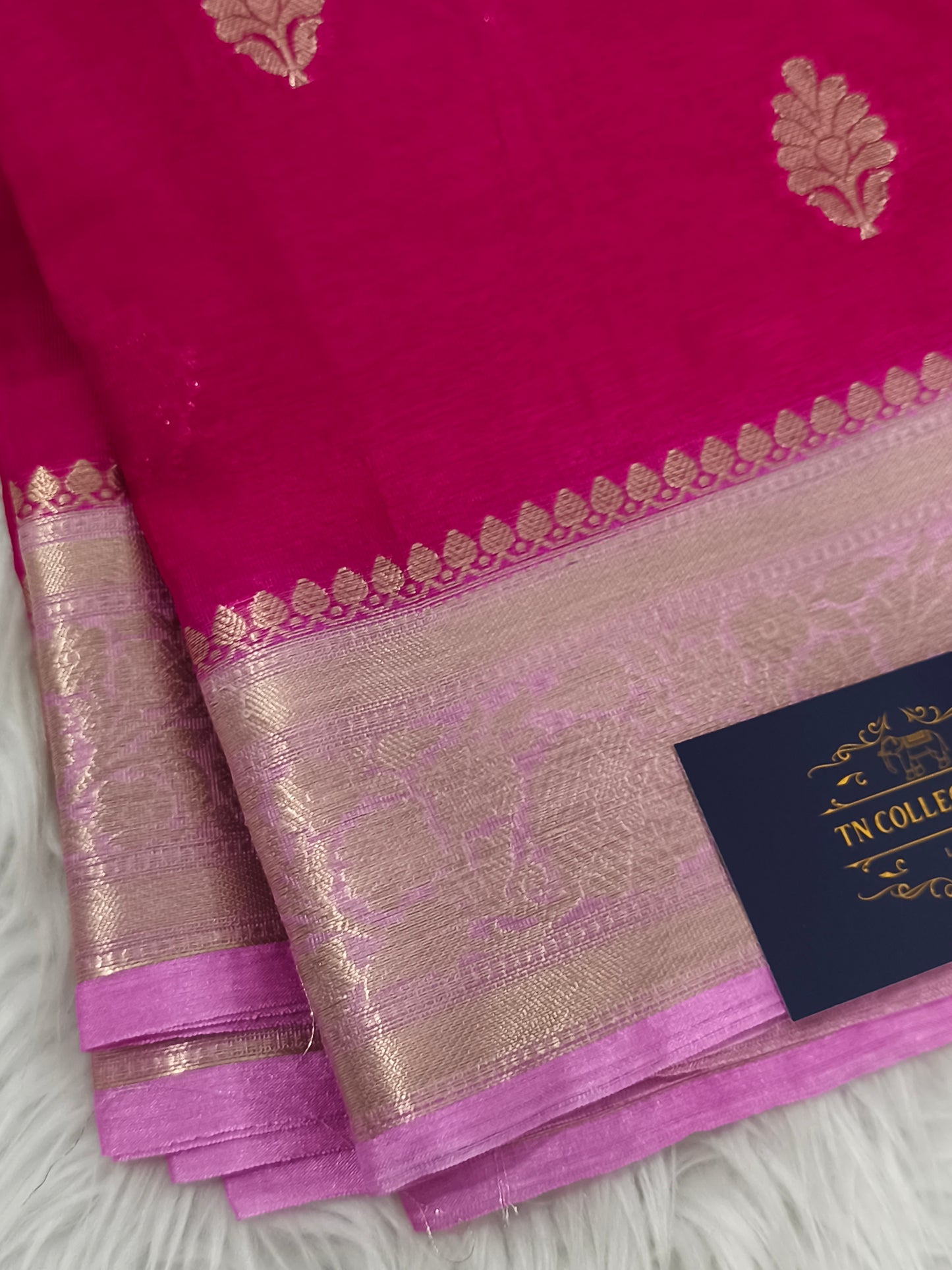 Banarasi Warm Silk Saree (Dark Pink)