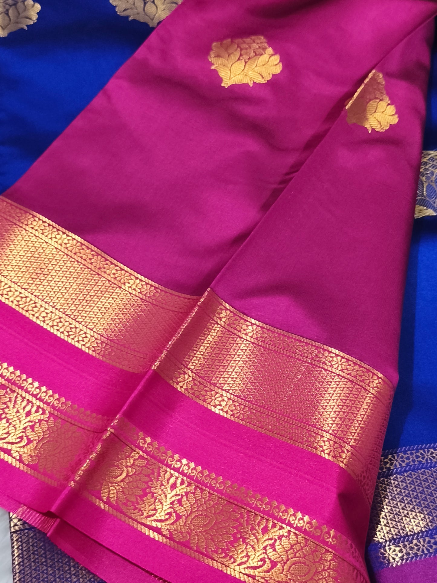 Luxury Semi Soft Silk Saree (Royal Blue)