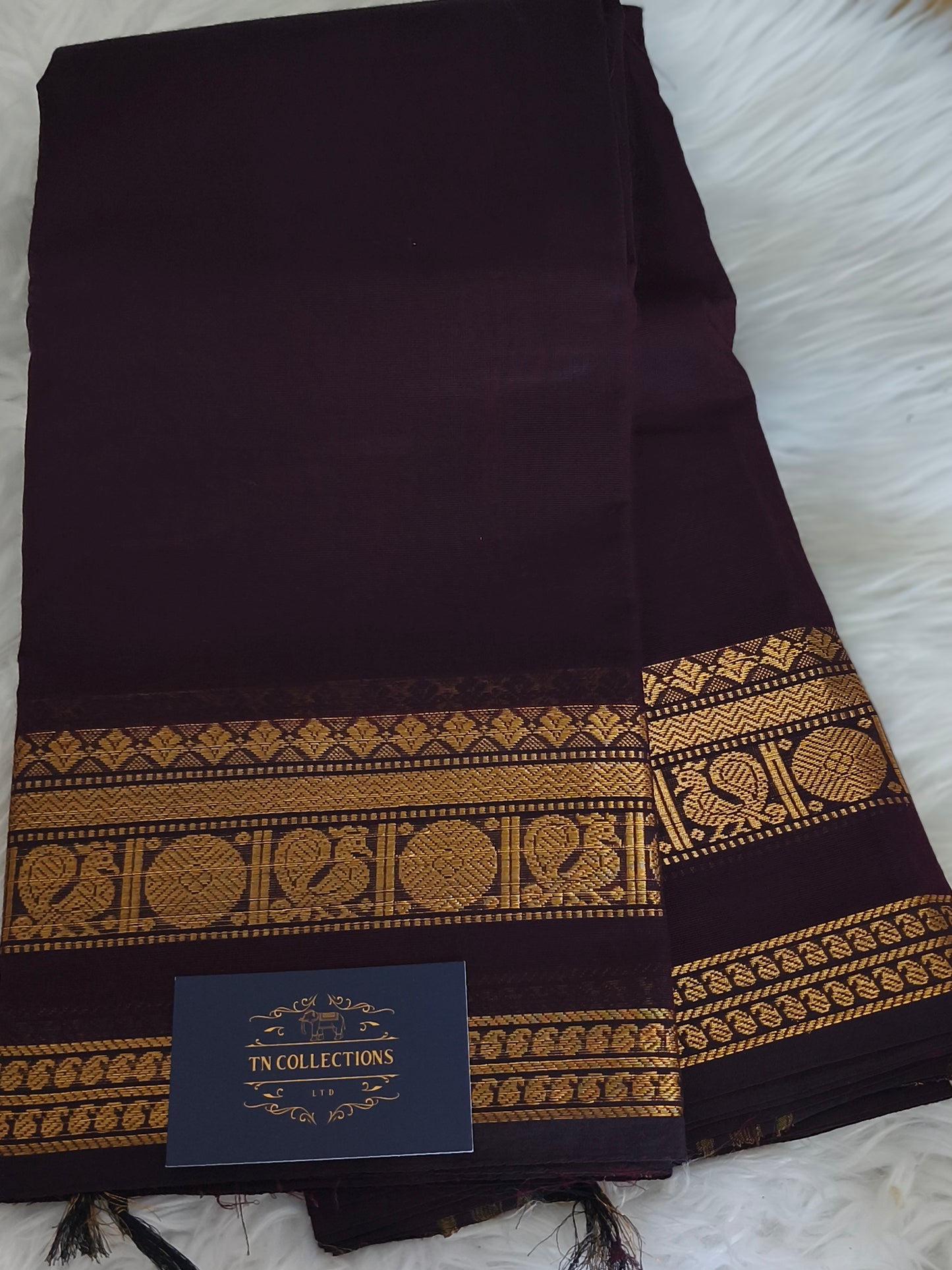 Trendy Coffee Brown Pure Kanchi Cotton Saree