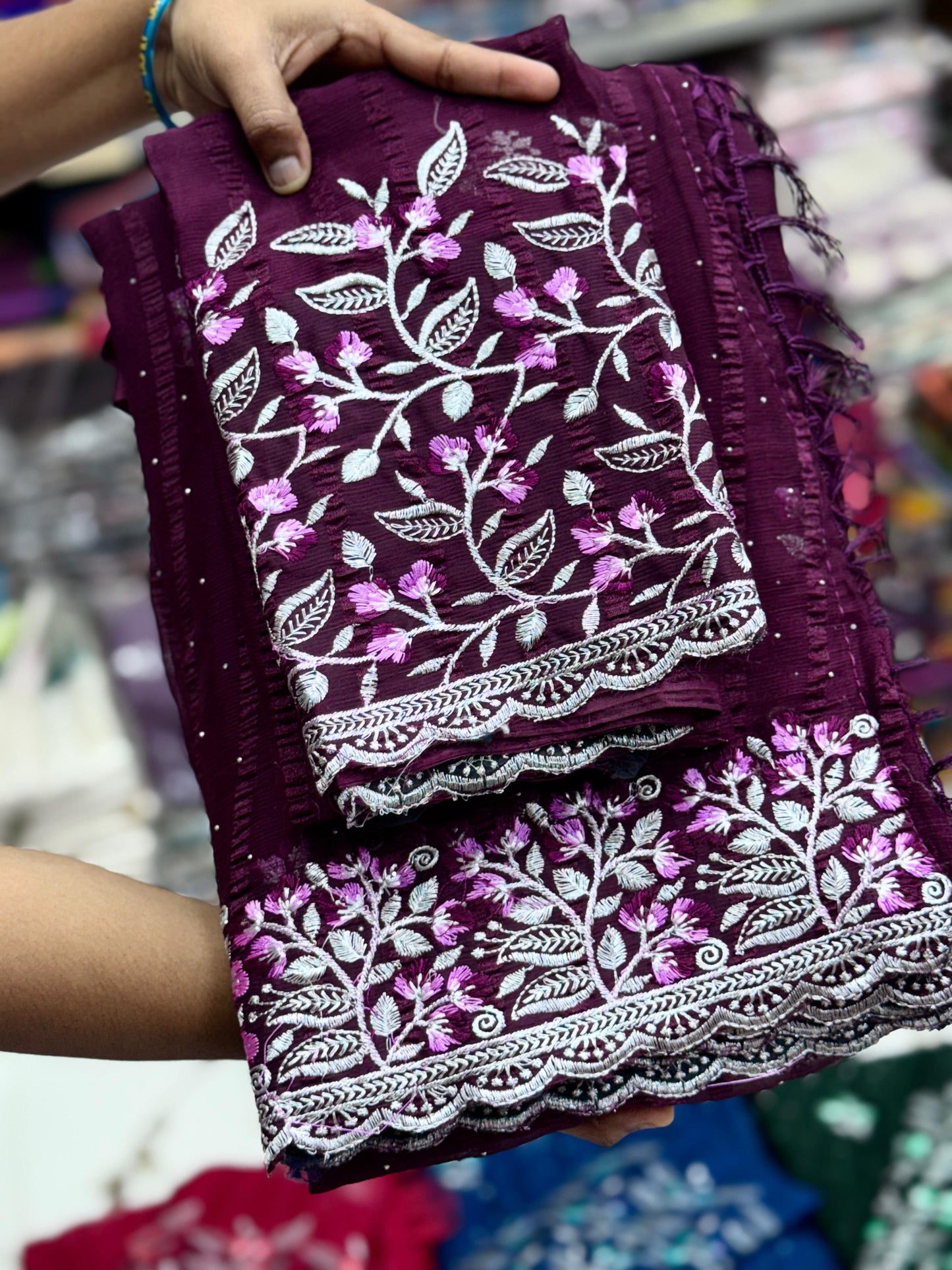 Grand Embroidery work party wear saree