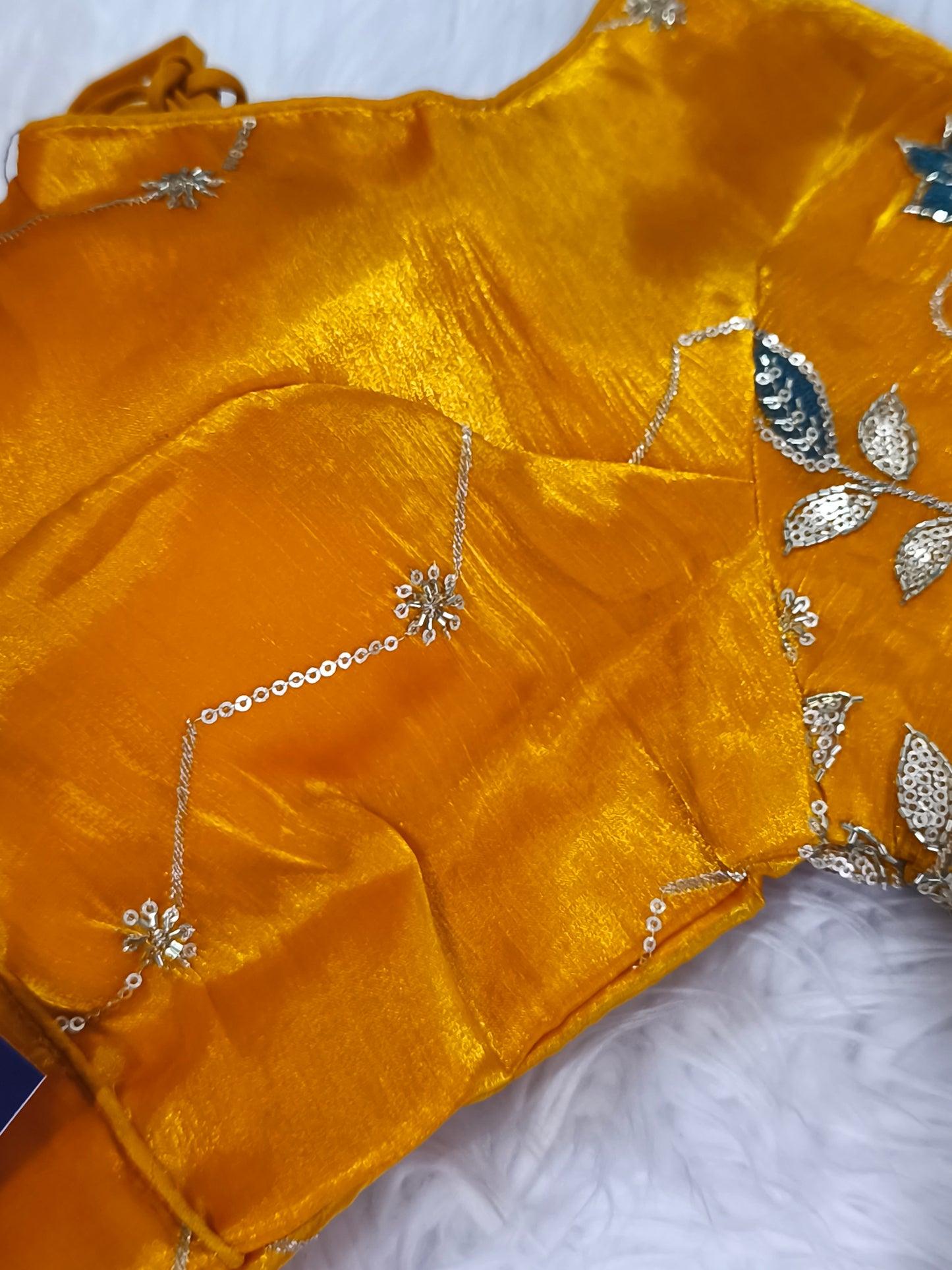 Readymade Saree Blouse (Yellow)