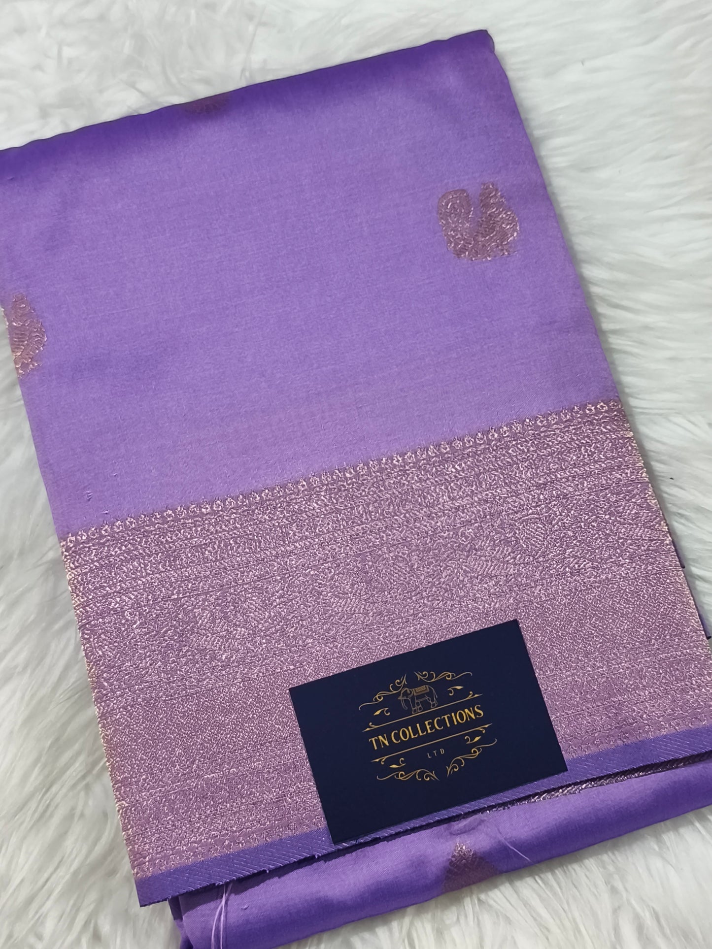 Lavender colour Kanchi Soft Silk Saree