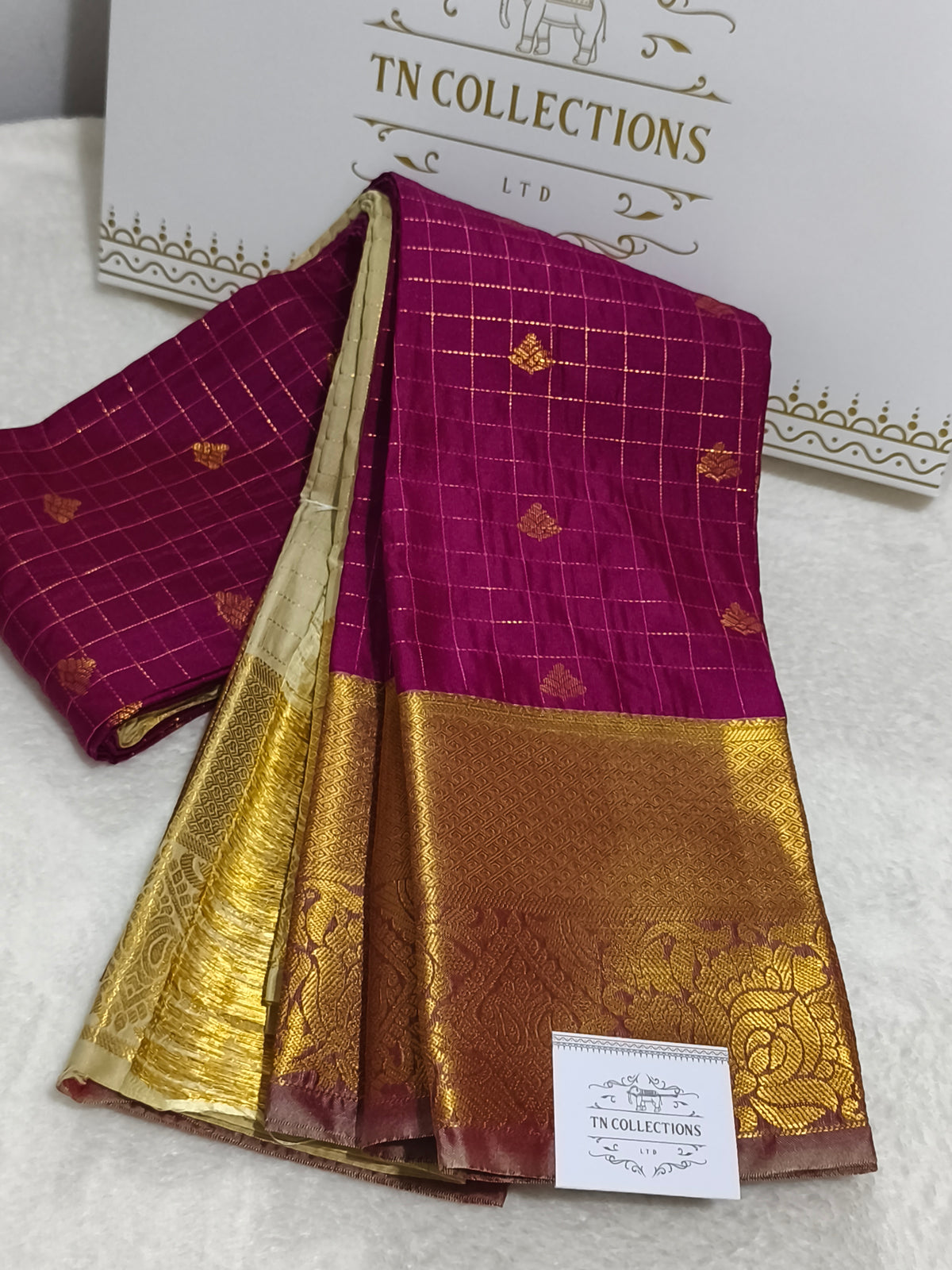 Premium kanchi Checked Semi Silk Saree