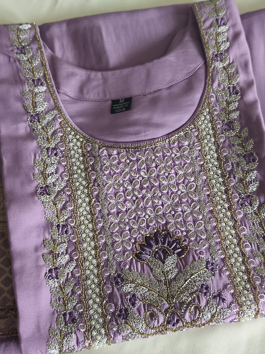 Lavender colour Readymade Shalwar