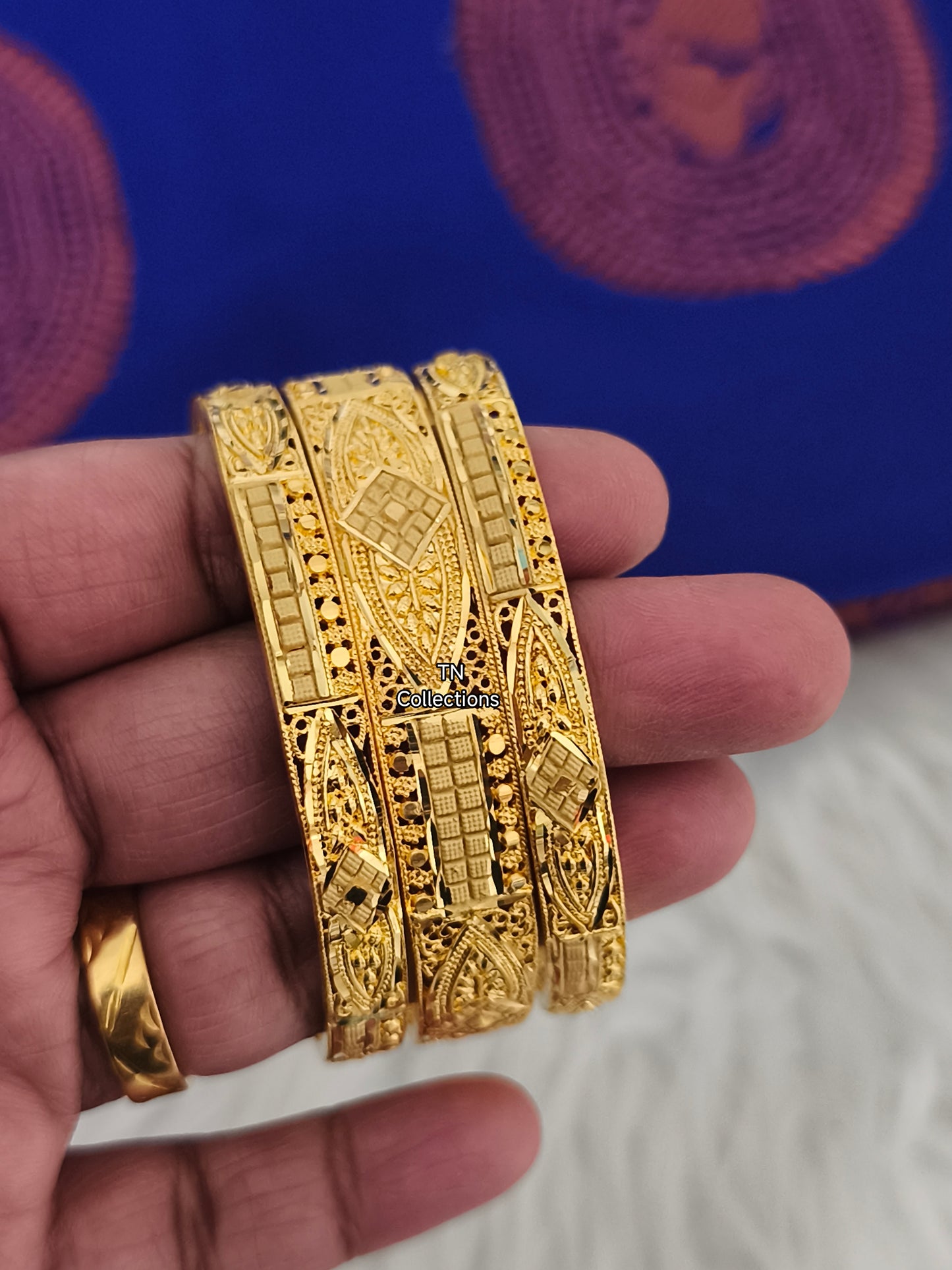 One gram gold forming Bangles Set (Size 2.6)