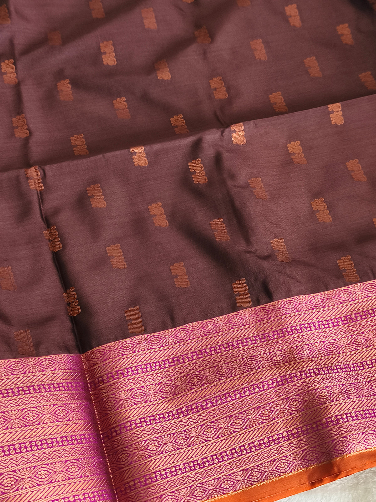 Dual shaded Luxury Soft Silk Saree with contrast blouse and rich pallu