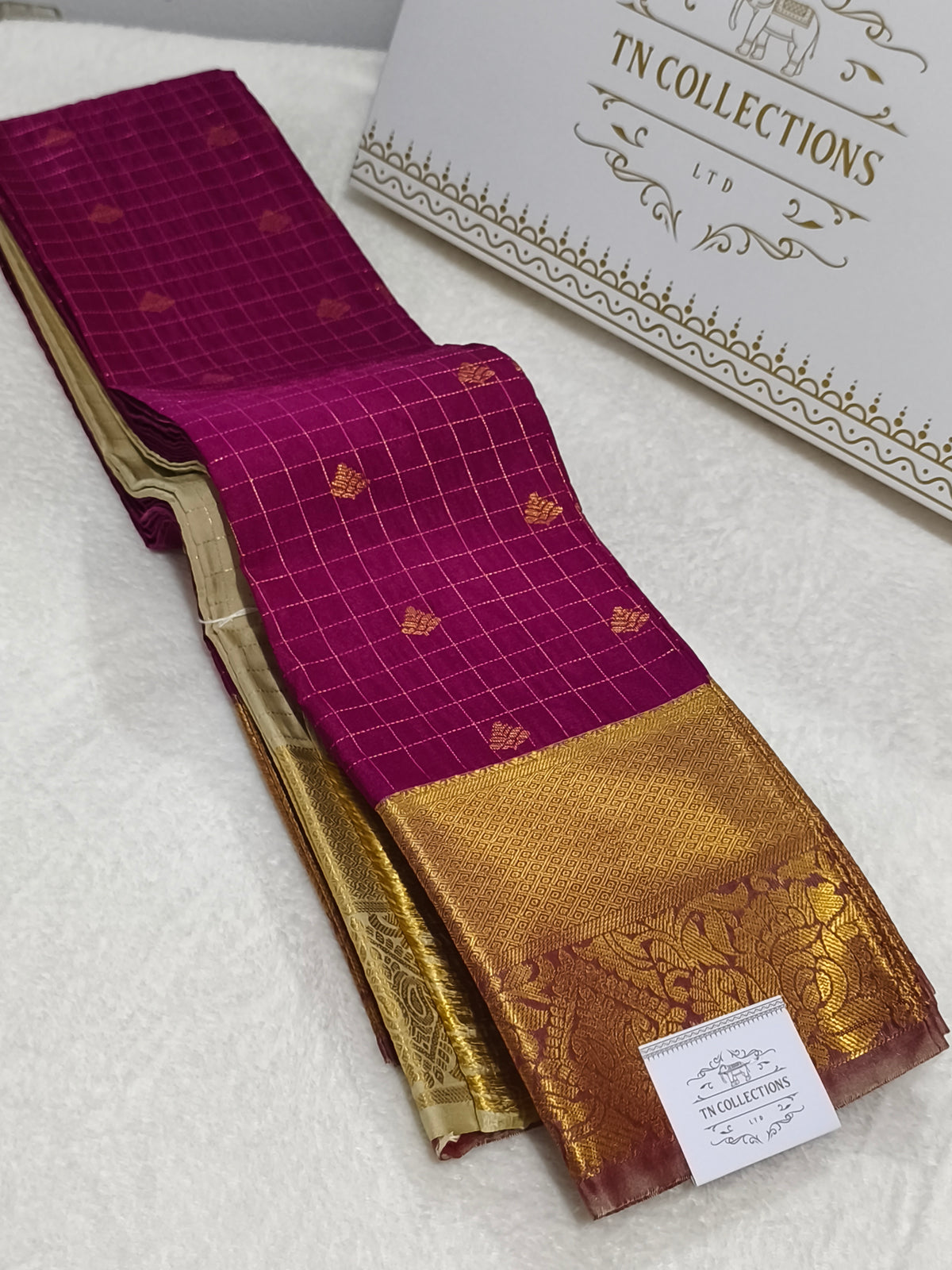 Premium kanchi Checked Semi Silk Saree