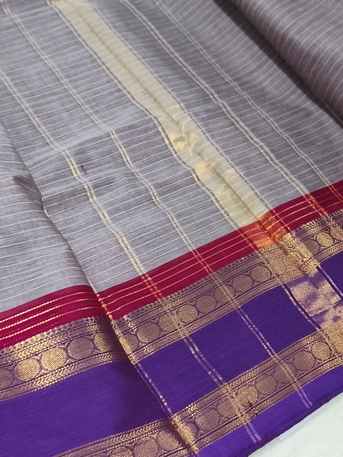 Pure Handloom Kanchi Cotton Saree