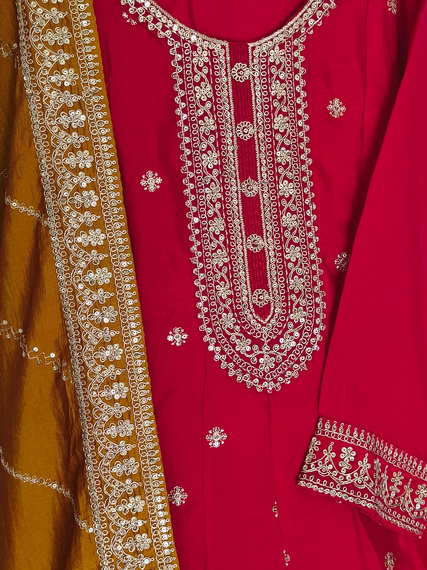 Grand 3pcs Party wear Anarkali Dress (Size L/XL)