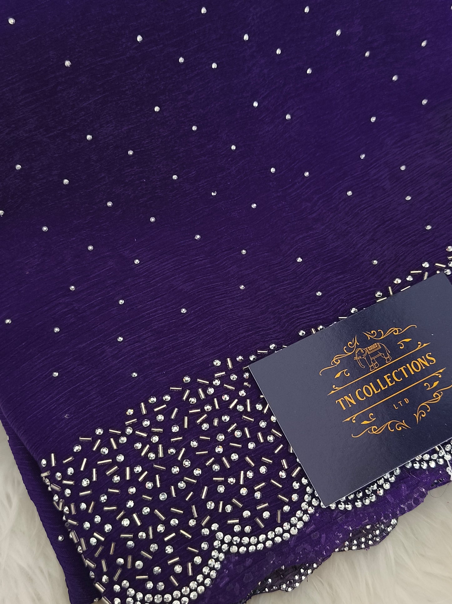 Purple Trendy Space silk Party saree