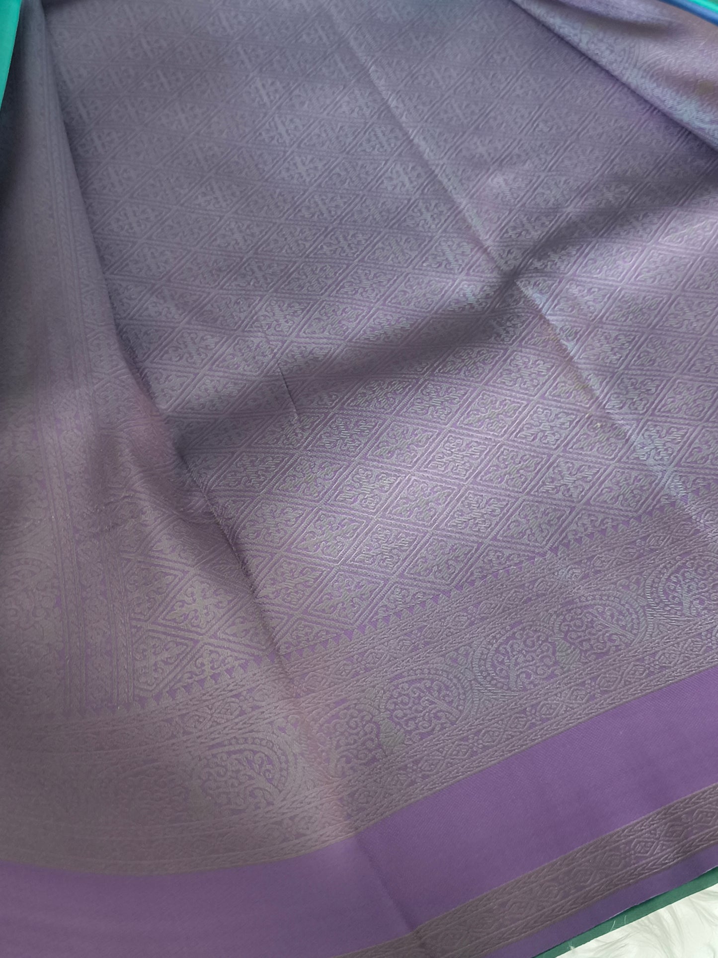 Kanchi Semi Silk Saree with contrast blouse
