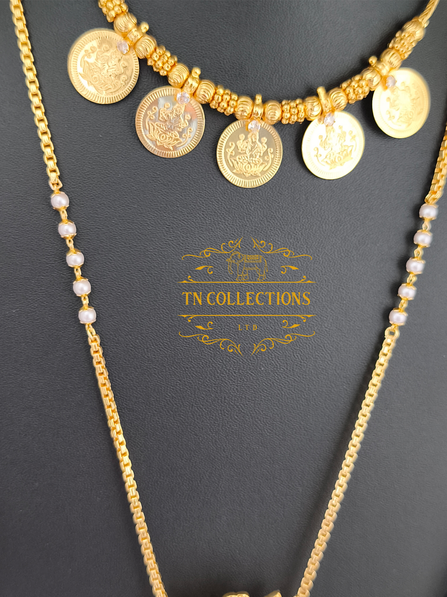 Micro Gold-Plated Traditional Semi Bridal Set (Full white stones)