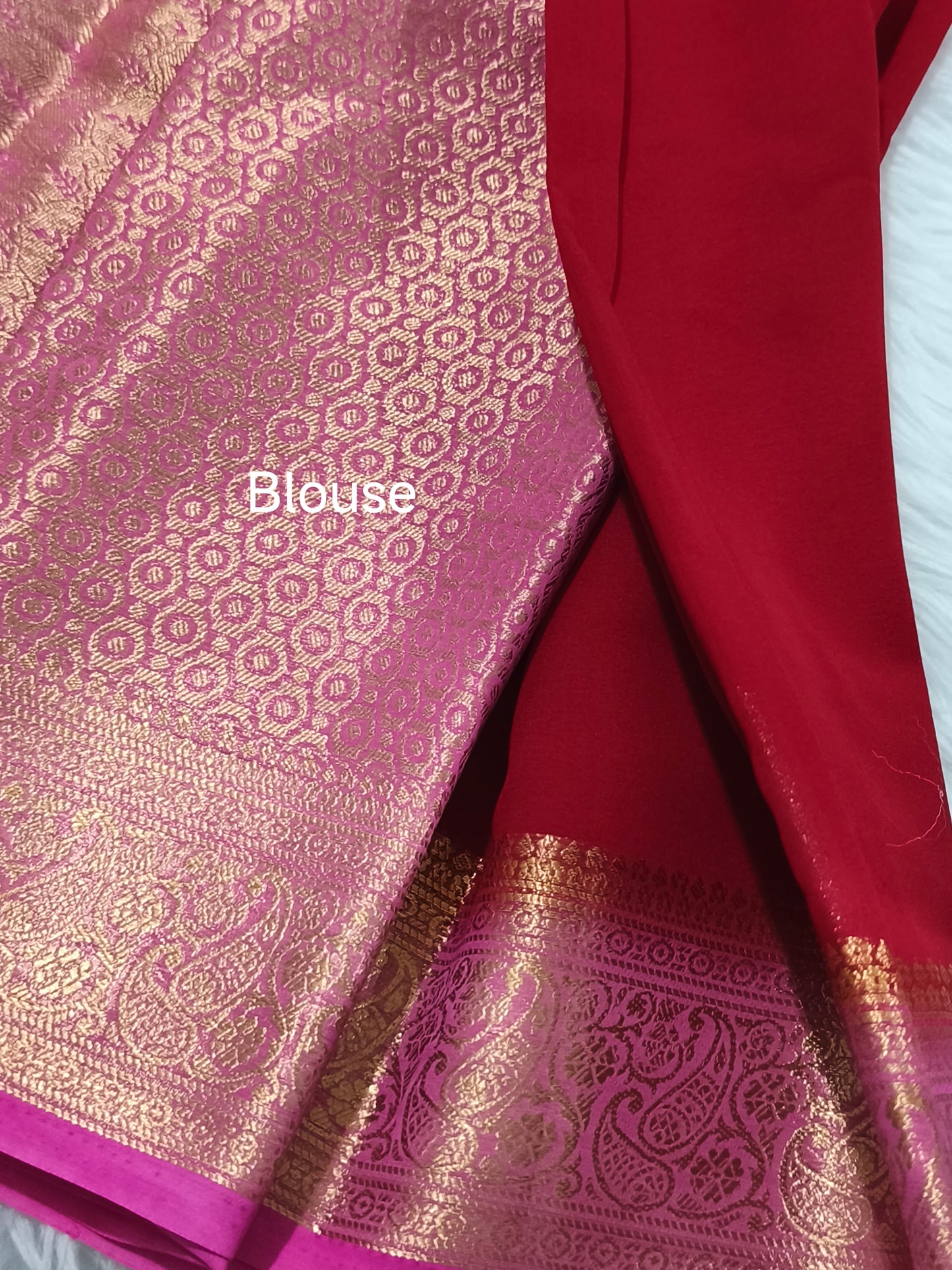 Red Chiffon Georgette Saree