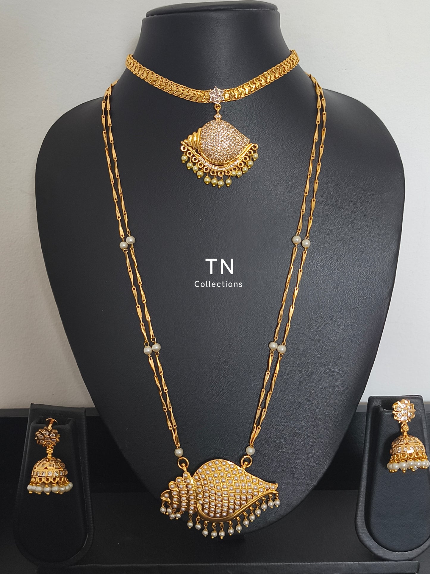 Unique Sangu Design Semi Bridal set