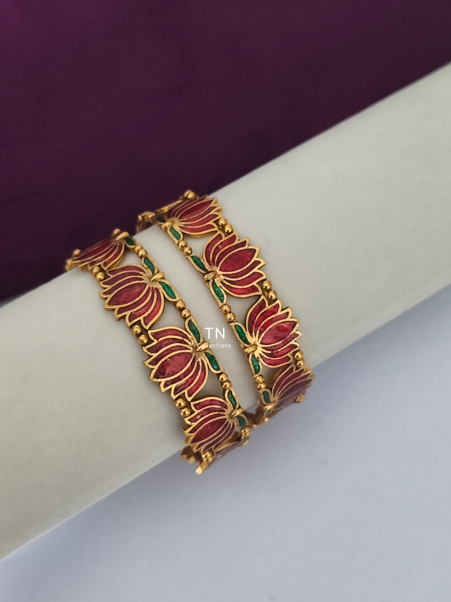 Lotus design Bangles Set