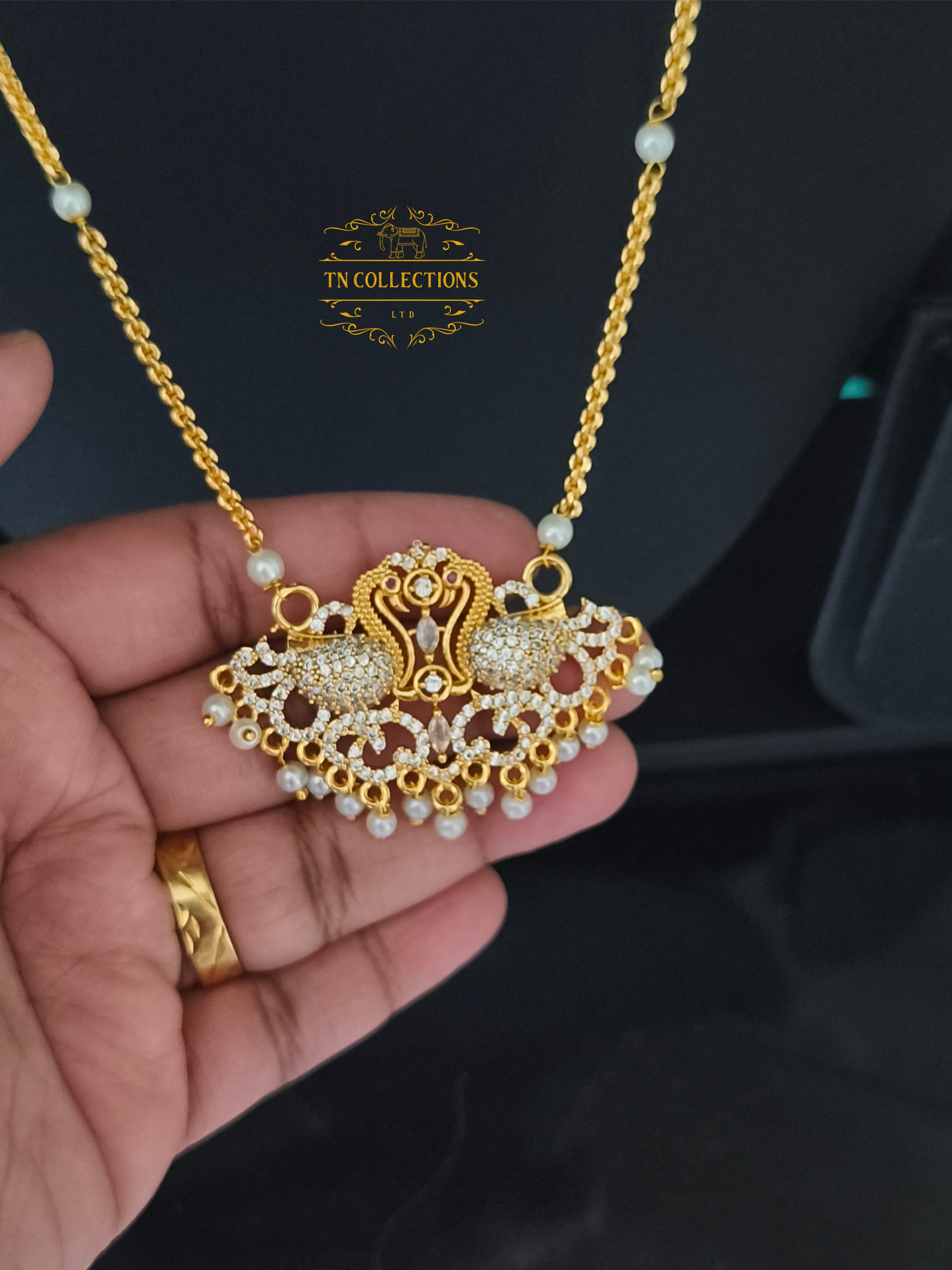 Micro gold plated Peacock Pathakkam (SMALL size)