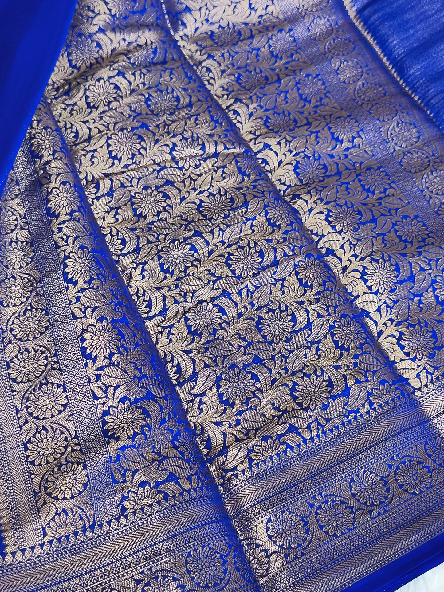 ROYAL BLUE colour Chiffon Georgette Party Saree