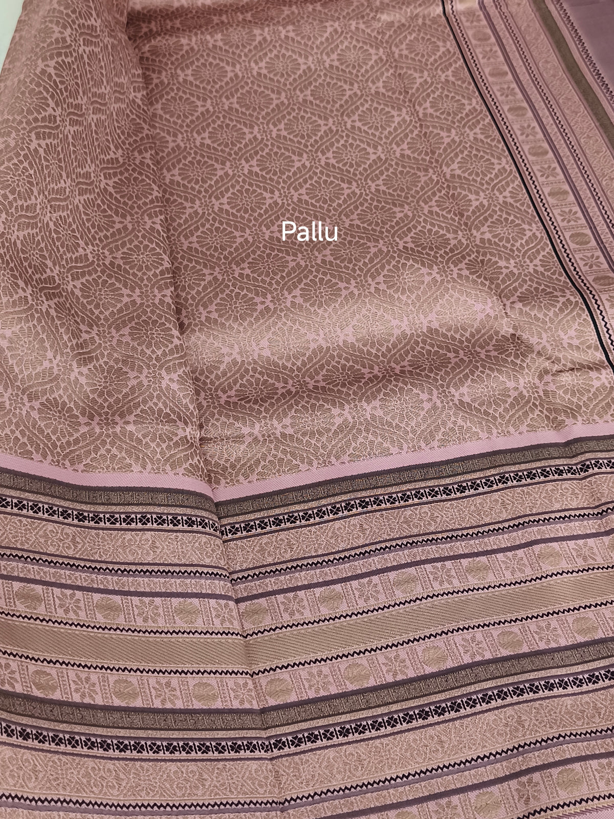 Black Kanchi semi silk Saree