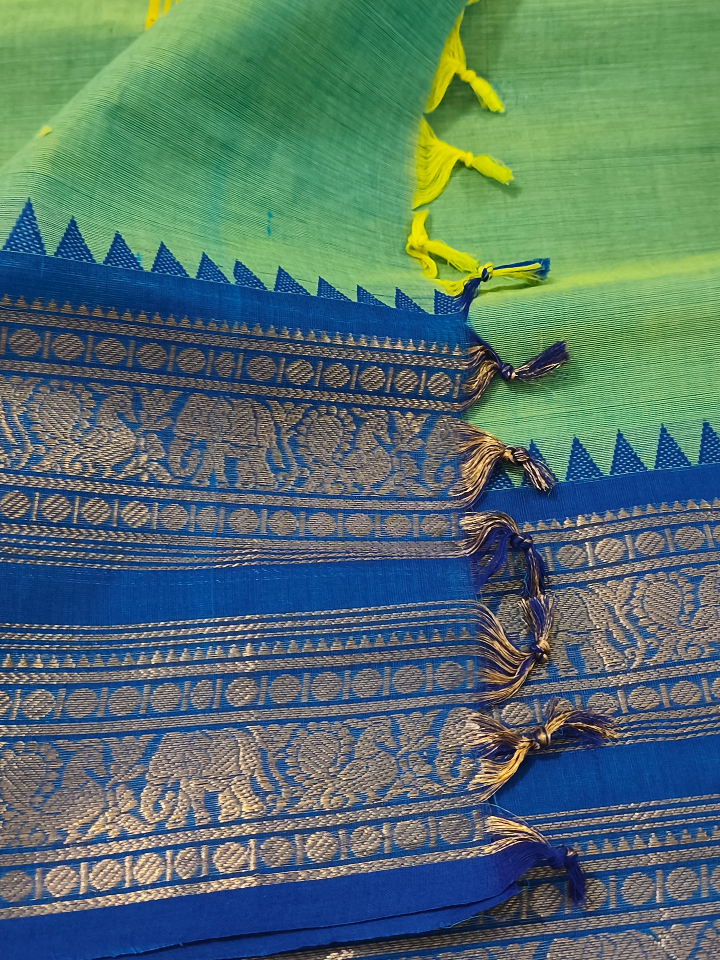 Pure handloom Kanchi Cotton Saree