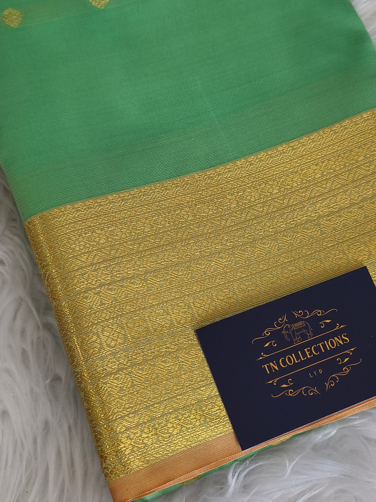 Semi Soft Silk Saree (Mint Green)