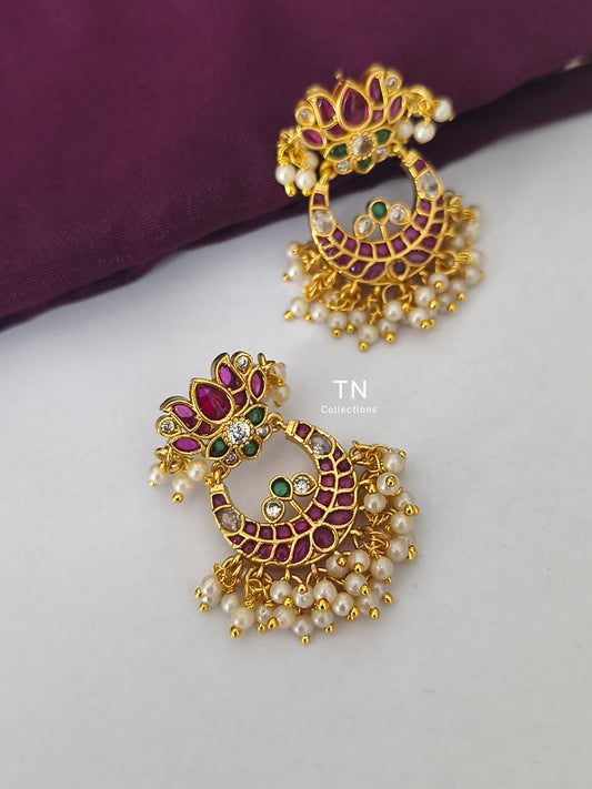 Matte Finish Lotus Earrings