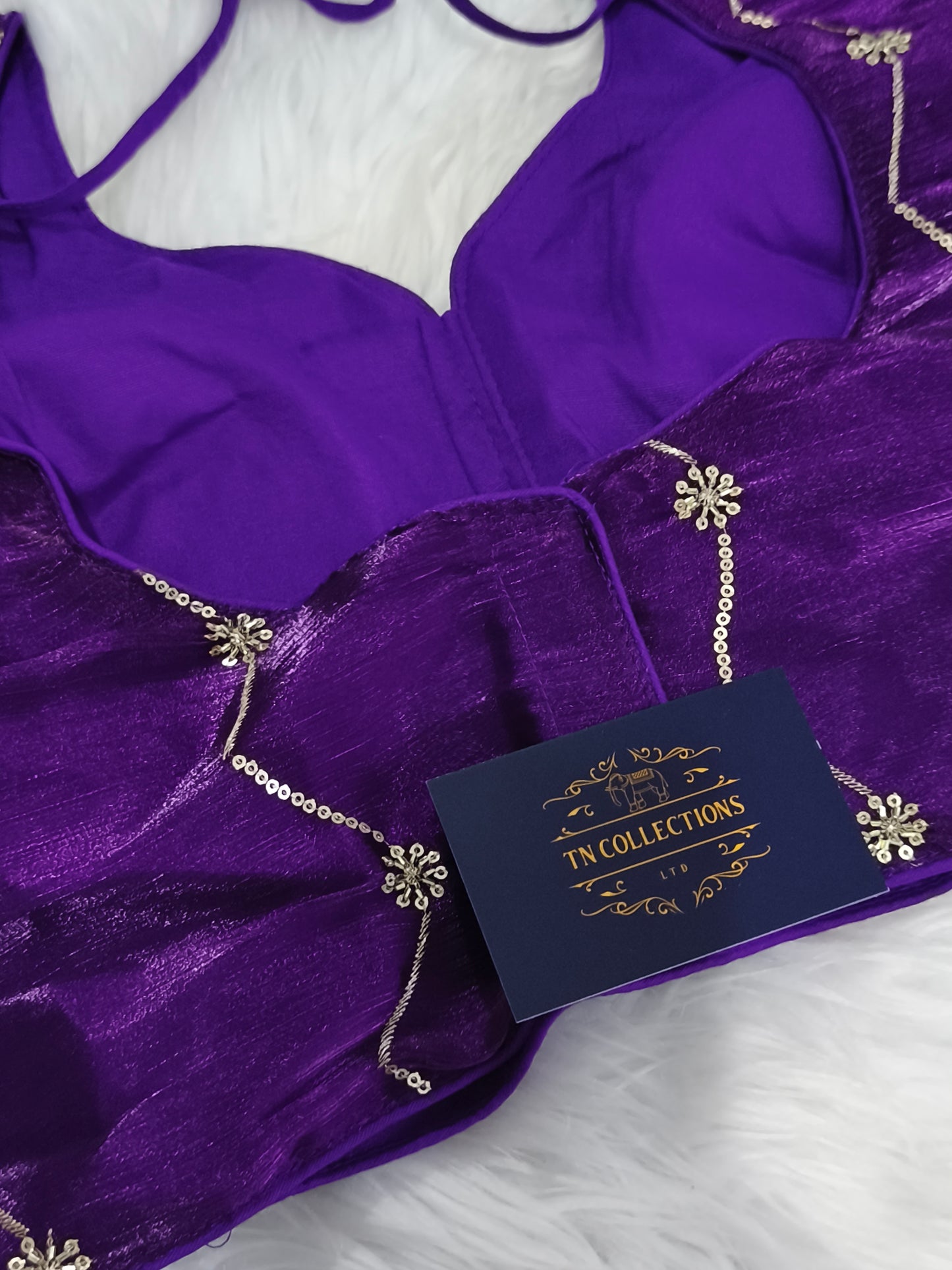 Readymade Saree Blouse(Purple)