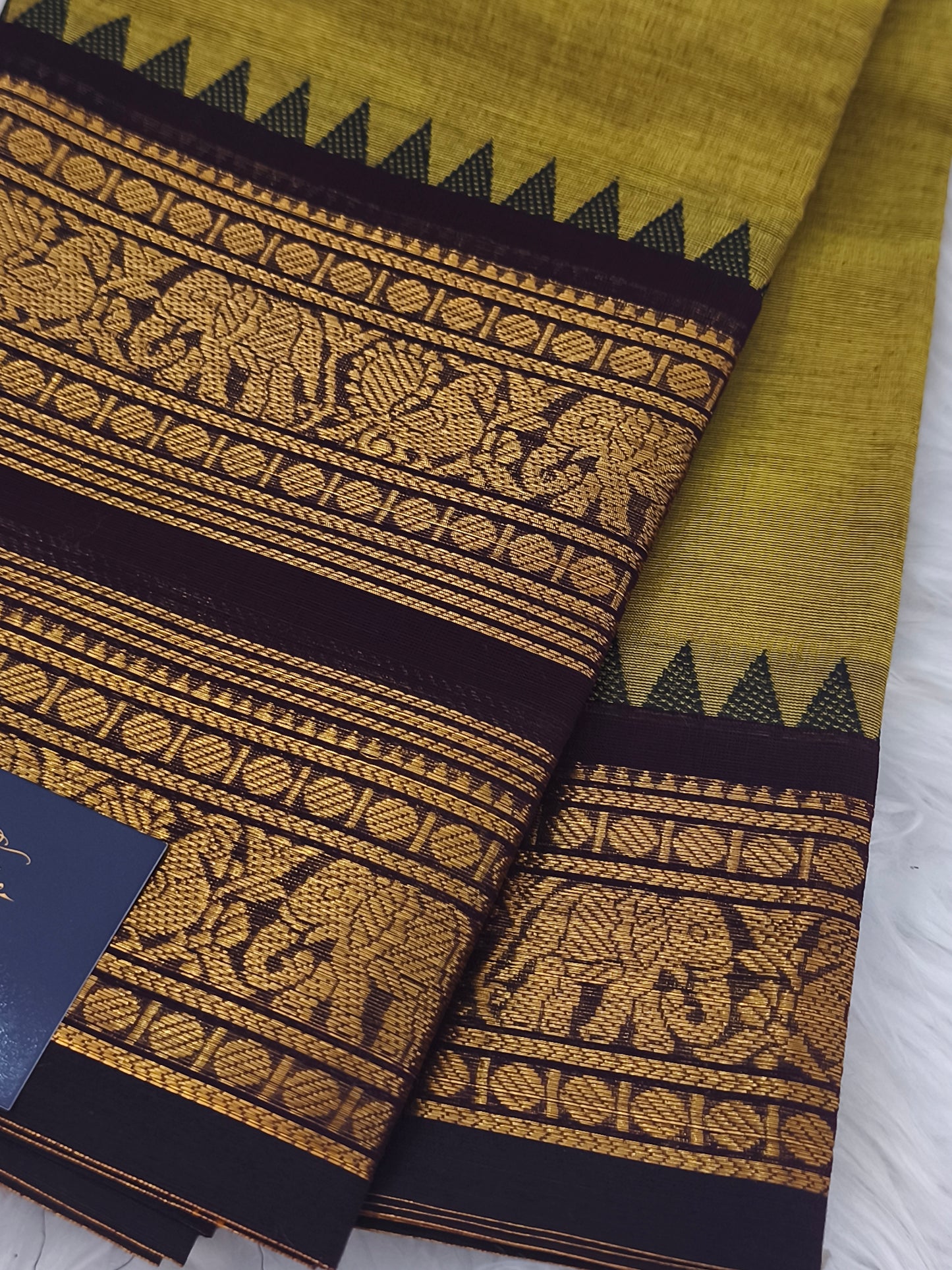 Pure handloom kanchi cotton saree