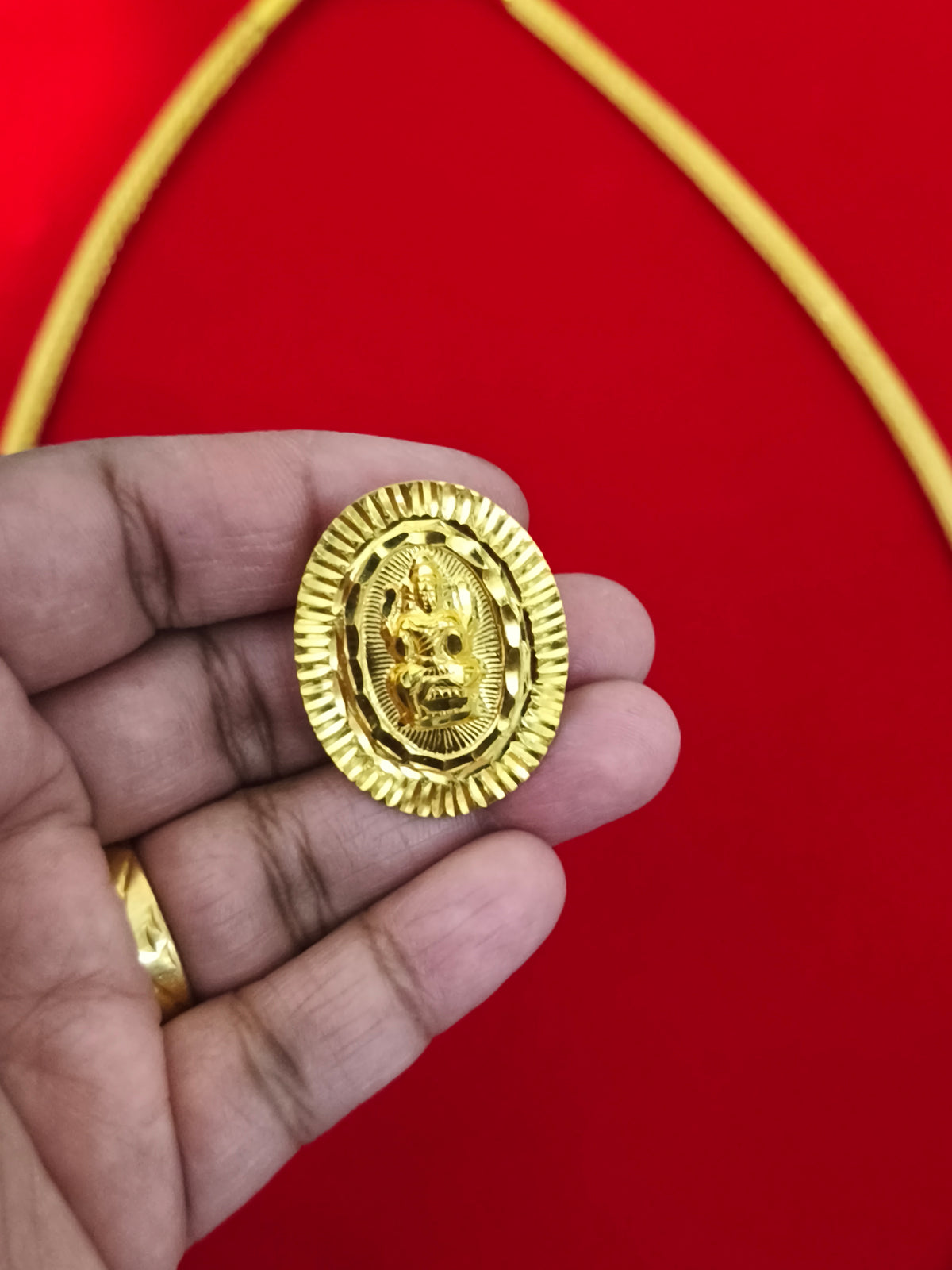22ct Gold Plated Traditional Hindu Thalikodi with Amman thali & Christian Coins (9-11 Pawn thickness) Customised Kodi