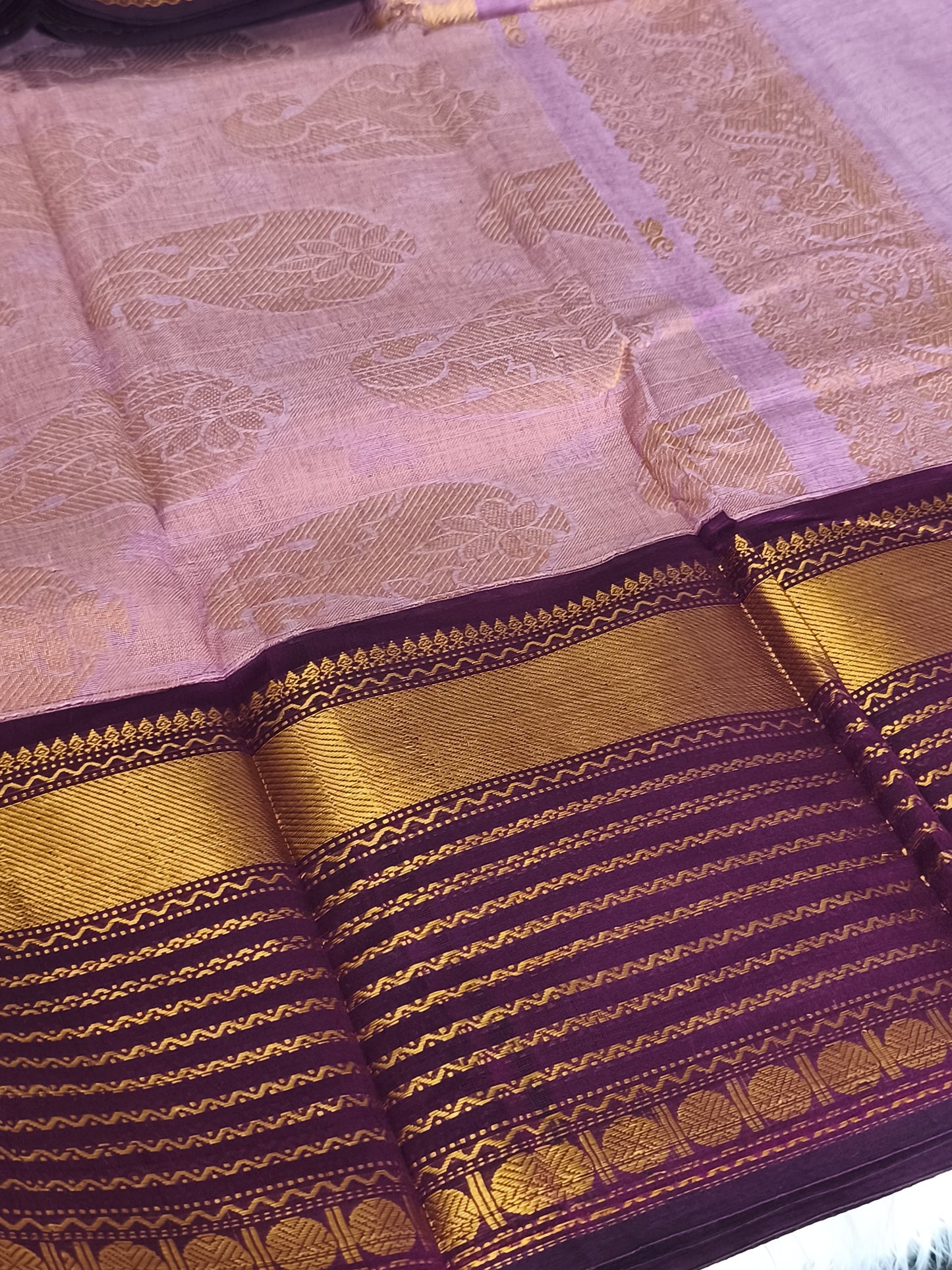 Grand Pure Kanchi Cotton Saree with Rich Pallu