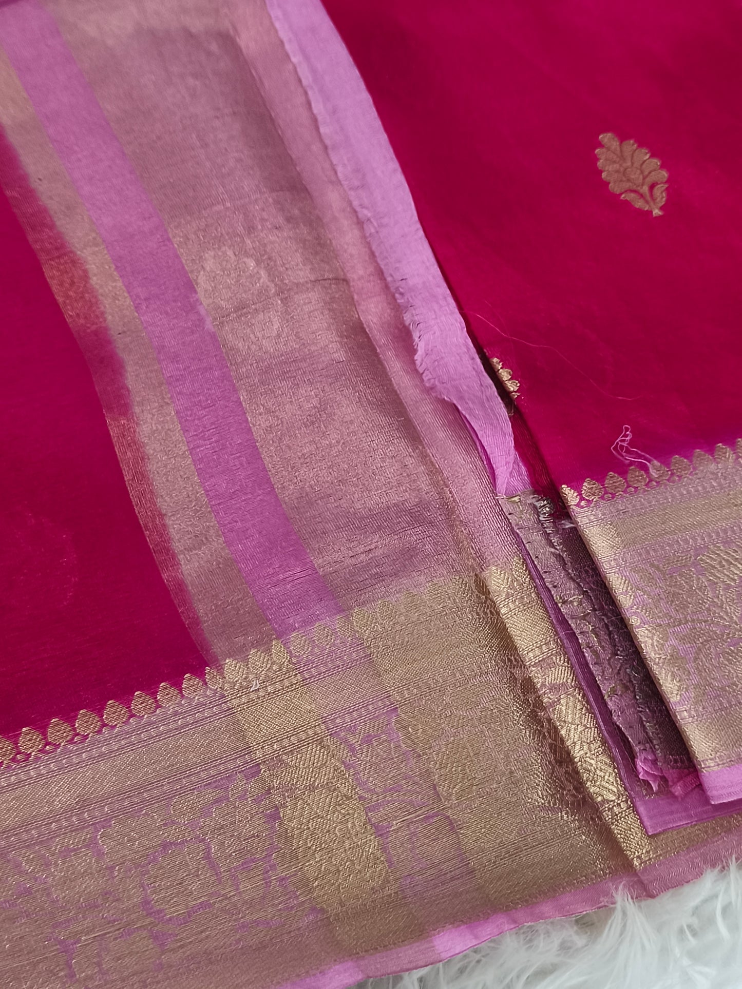 Banarasi Warm Silk Saree (Dark Pink)