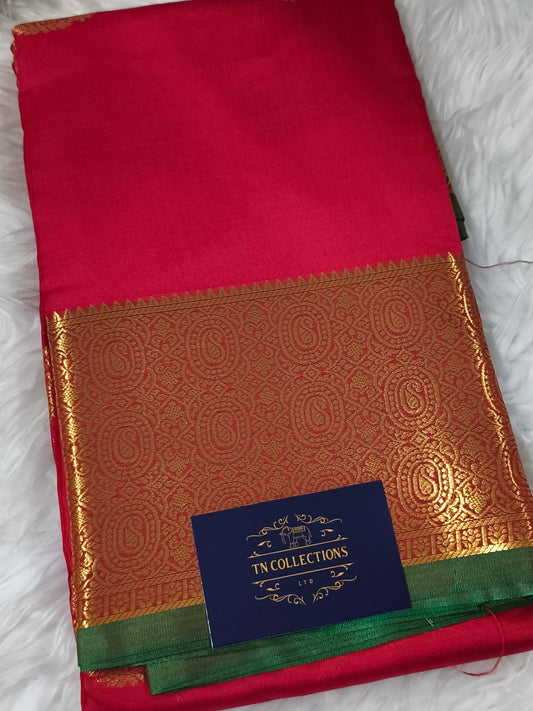 Luxury Semi Soft Silk Saree (Red)
