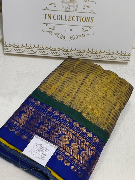 Kerala Special Mul Cotton Saree with Kanchi Border