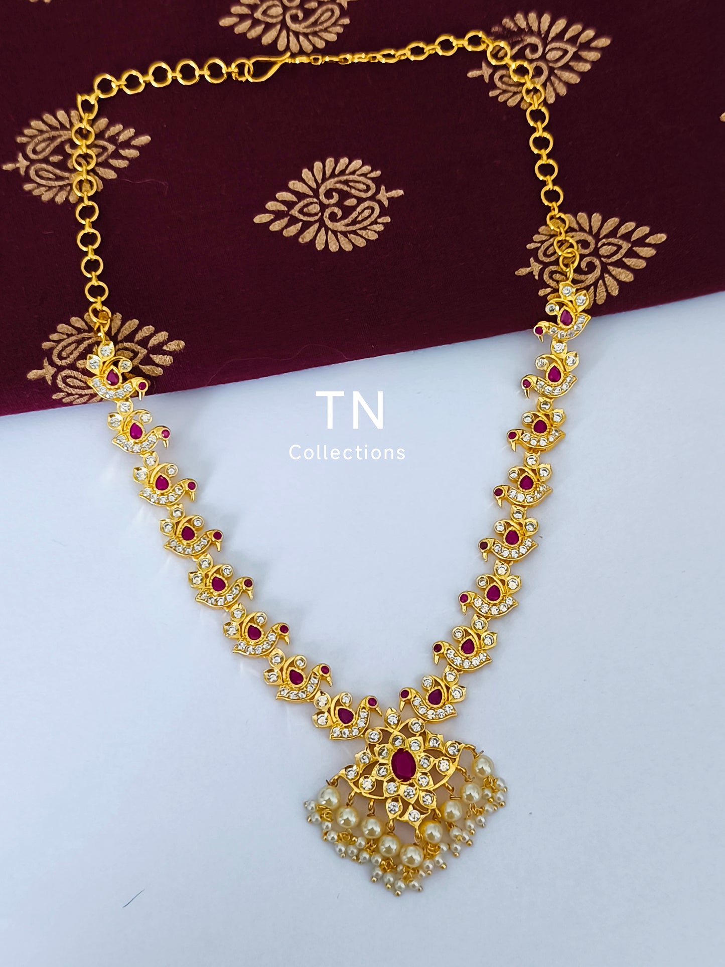 Gold Finish Necklace (Attiyal)