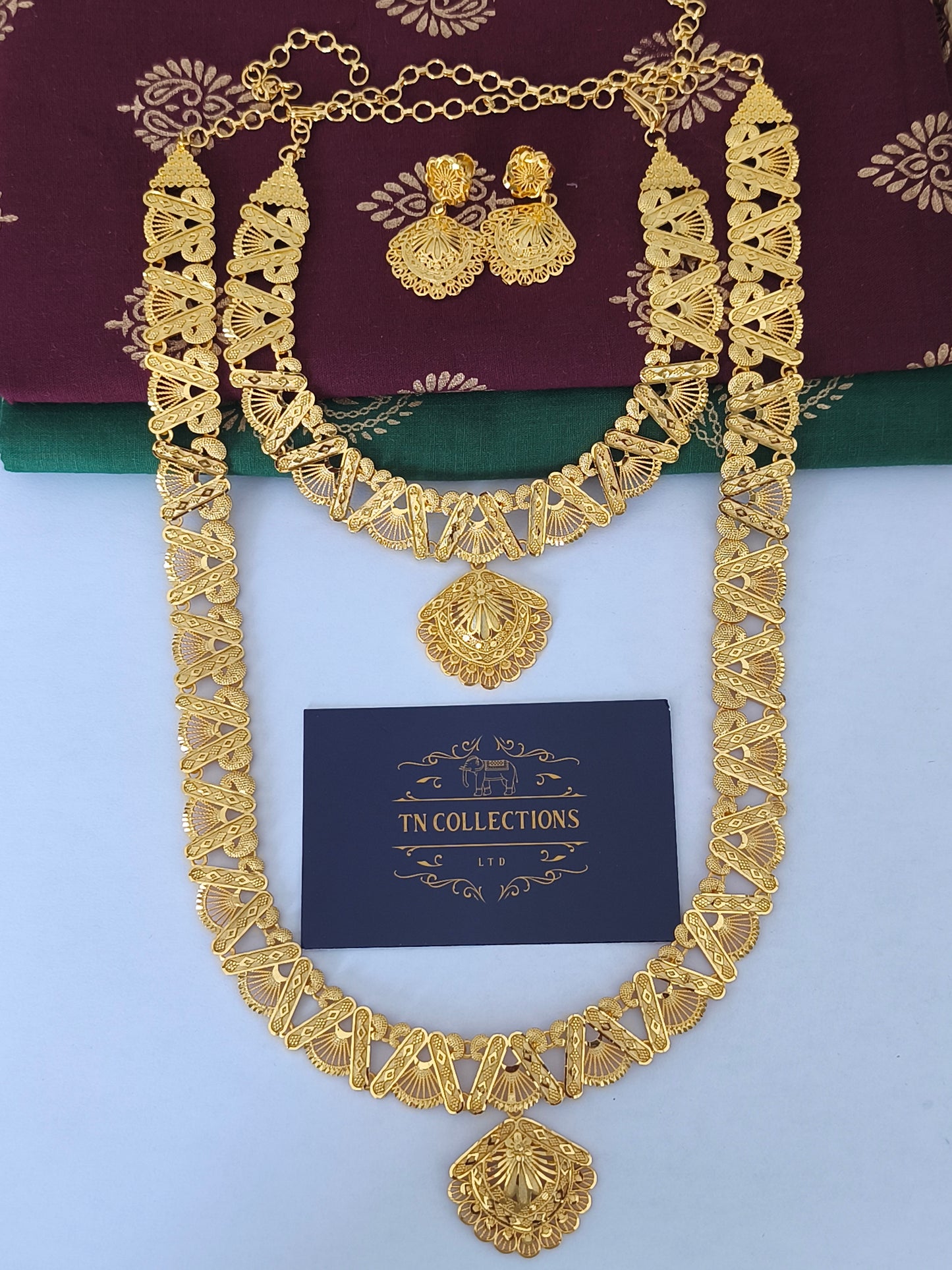 One gram gold plated semi bridal set