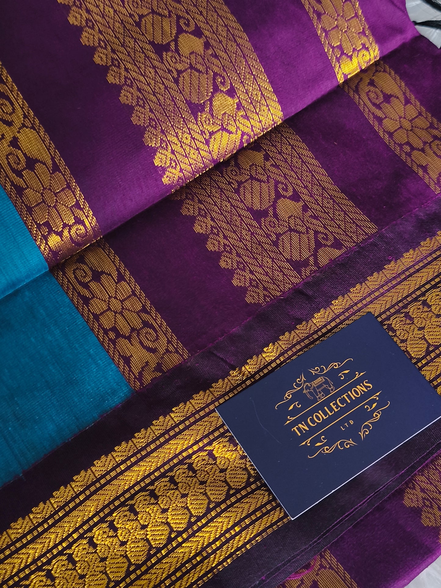 Blue Kalyani Cotton Pattu Saree