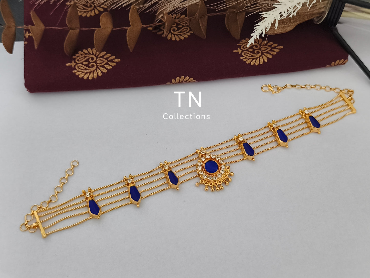 Micro gold finish AD Necklace with earrings