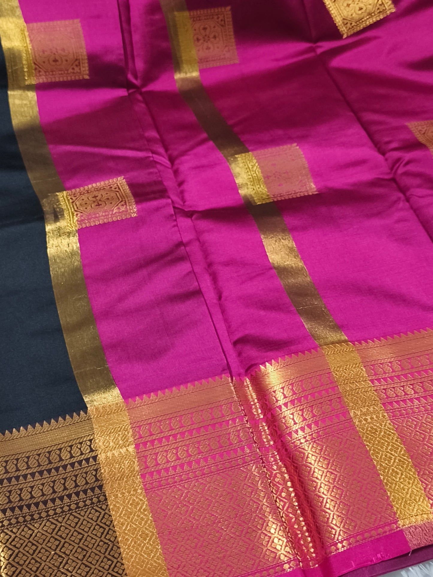 Luxury Semi Soft Silk Saree (Black)