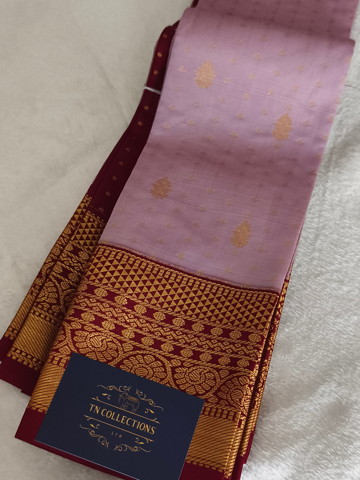Premium kanchi Semi Silk Saree with contrast blouse