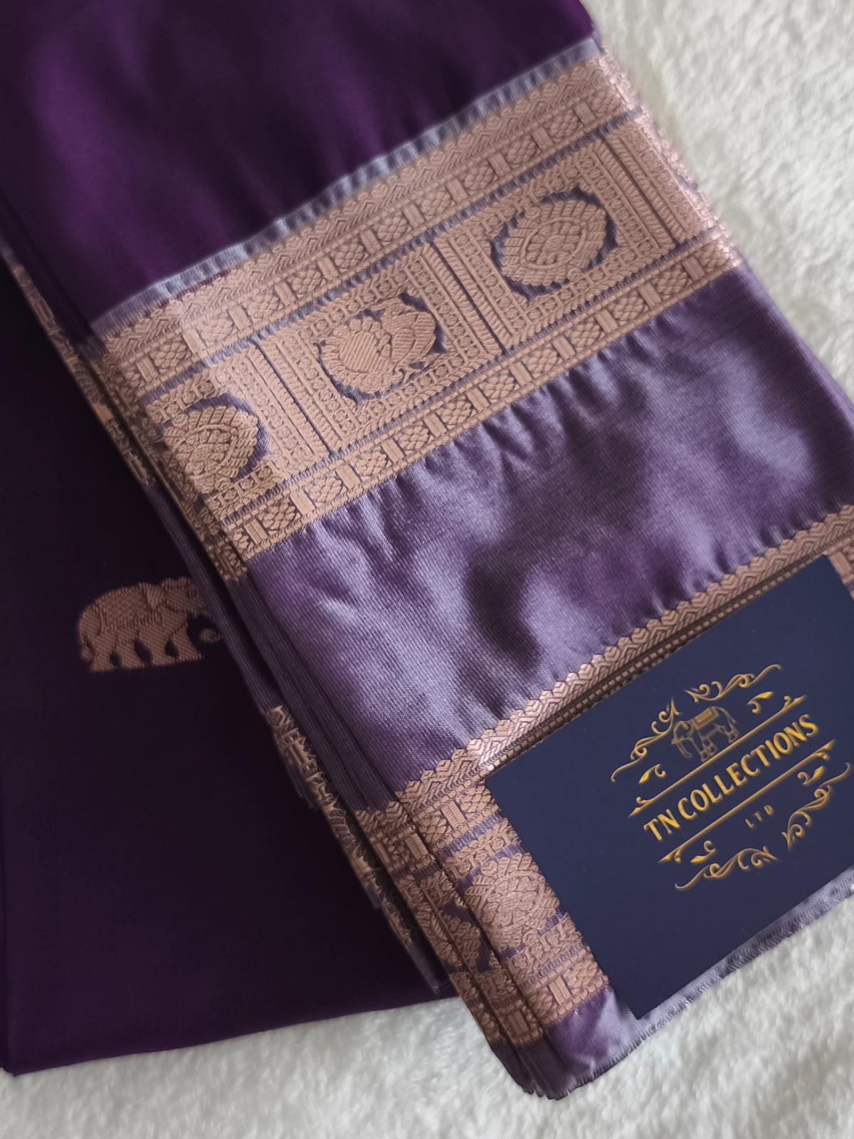 Premium kanchi Semi Silk Saree with contrast blouse