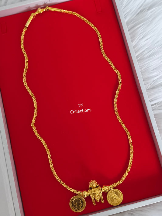 22ct Gold plated Traditional Star Thalikodi with kombu thali