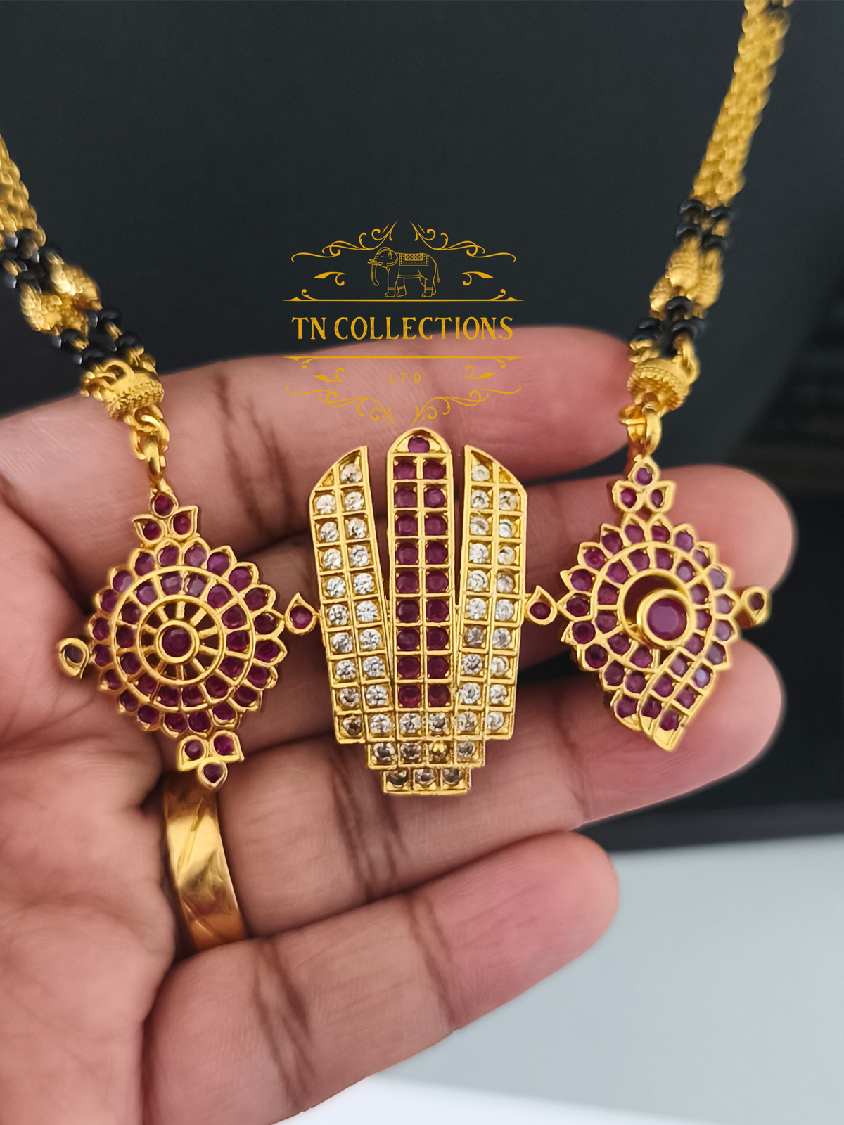 Antique Polish CZ AD Mangalsutra